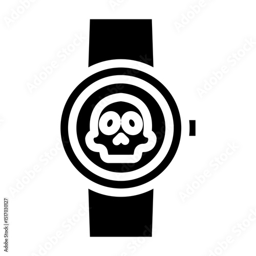 Skeleton Watches Vector Glyph Icon Design