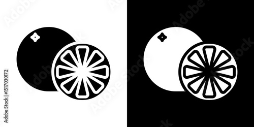 Citrus icon symbols. Vector illustration.
