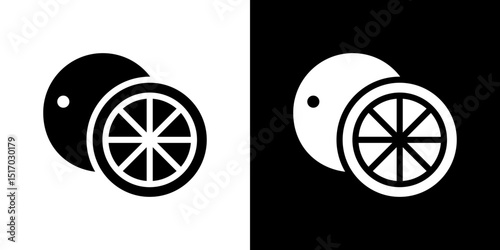 Citrus icon symbols. Vector illustration.