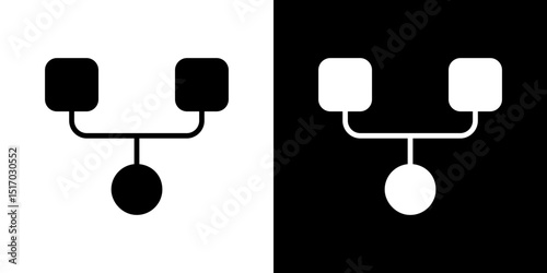 Code Fork icon symbols. Vector illustration.