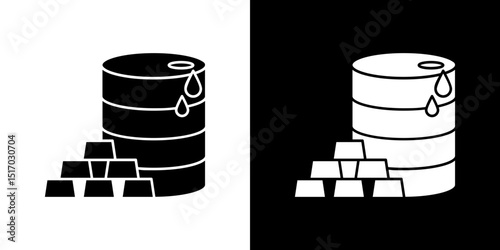 Commodity icon symbols. Vector illustration.