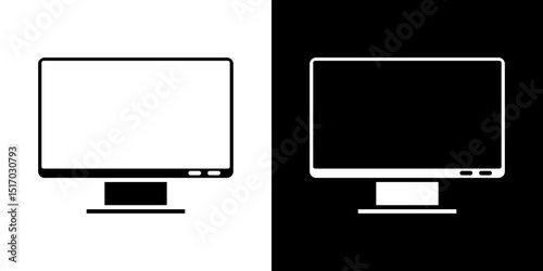 Computer screen icon symbols. Vector illustration.