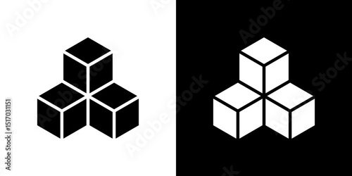 Cubes icon symbols. Vector illustration.