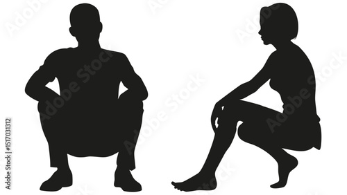 Silhouettes of People Sitting and Talking – Conversation and Interaction Concept

