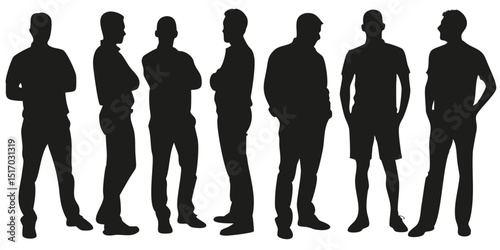  Silhouettes of People in Conversation – Social Interaction and Communication