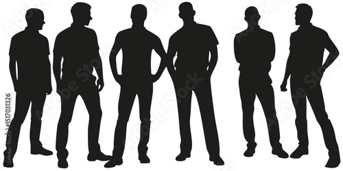  Silhouettes of People in Conversation – Social Interaction and Communication