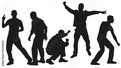 Silhouettes of People Walking – Everyday Life and Community Concept