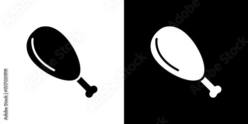 Drumstick bite icon symbols. Vector illustration.