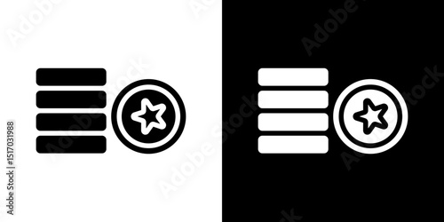 Earn point icon symbols. Vector illustration.