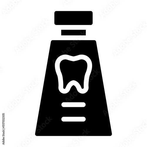 Toothpaste Vector Glyph Icon Design