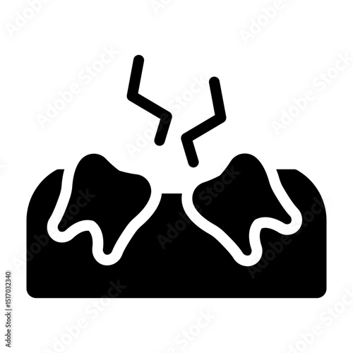 Wisdom Tooth Vector Glyph Icon Design