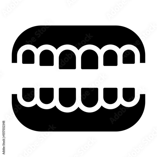 Denture Vector Glyph Icon Design