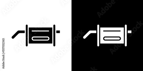 Exhaust pipe icon symbols. Vector illustration.