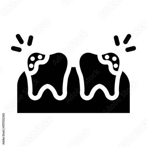 Cavity Vector Glyph Icon Design