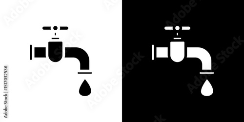 Faucet drip icon symbols. Vector illustration.