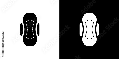 Feminine hygiene pad icon symbols. Vector illustration.
