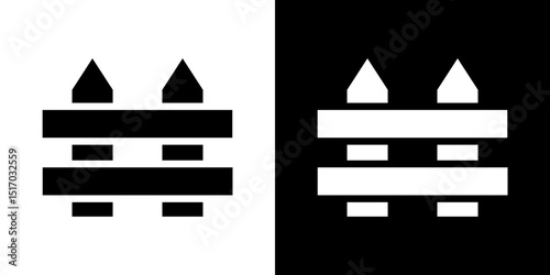 Fence icon symbols. Vector illustration.