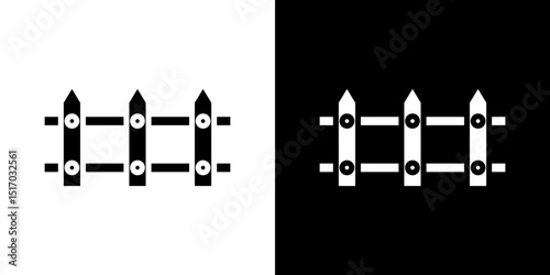 Fence icon symbols. Vector illustration.