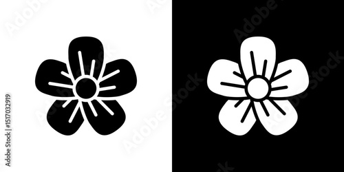 Flax flower icon symbols. Vector illustration.