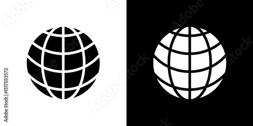 Globe icon symbols. Vector illustration.