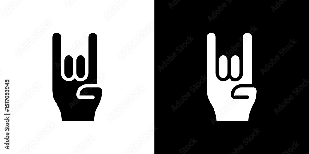 Hand Horns icon symbols. Vector illustration. Hand Horns icon symbols. Vector illustration.