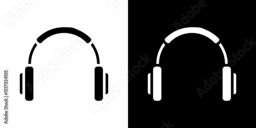 Headphone icon symbols. Vector illustration.