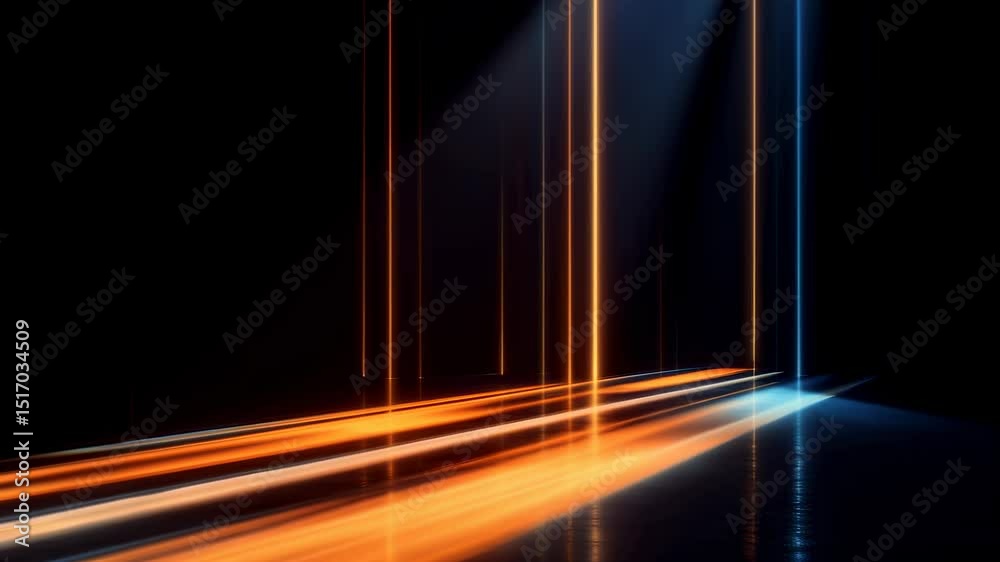 Colorful vertical light beam spectrum creating rainbow effect. Abstract prismatic display. Use for creative and artistic project