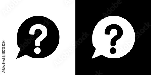 Interrogation icon symbols. Vector illustration.