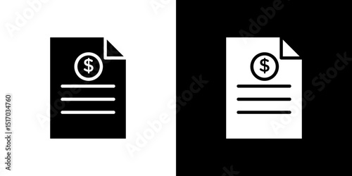 Invoice payment icon symbols. Vector illustration.