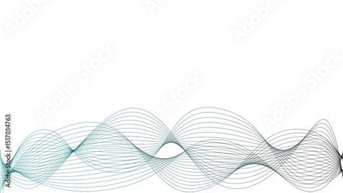 Vector curvy abstract line art wavy flowing dynamic colorful lines white background in concept music or sound, wave, wind, information flow	 pattern background wavy strings and threads flowy art