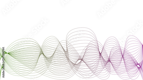 Vector curvy abstract line art wavy flowing dynamic colorful lines white background in concept music or sound, wave, wind, information flow	 pattern background wavy strings and threads flowy art