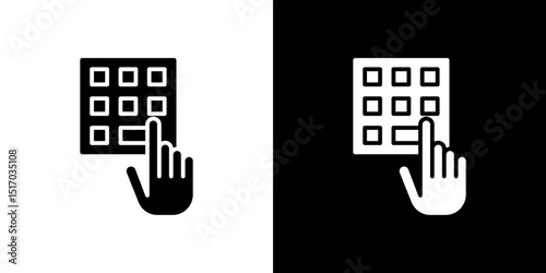 Keypad icon symbols. Vector illustration.