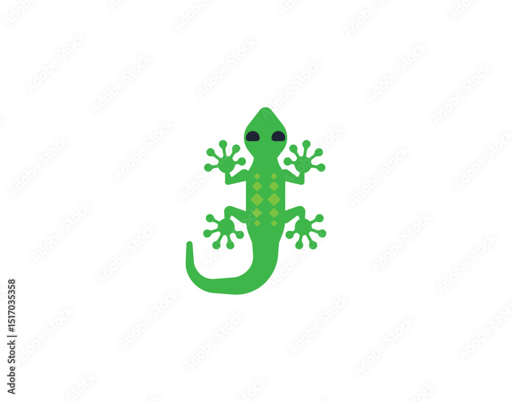 Obraz premium Lizard vector flat emoticon. Isolated Lizard emoji illustration. Lizard icon
