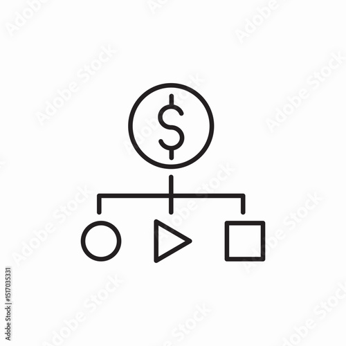 financial systems icon sign vector