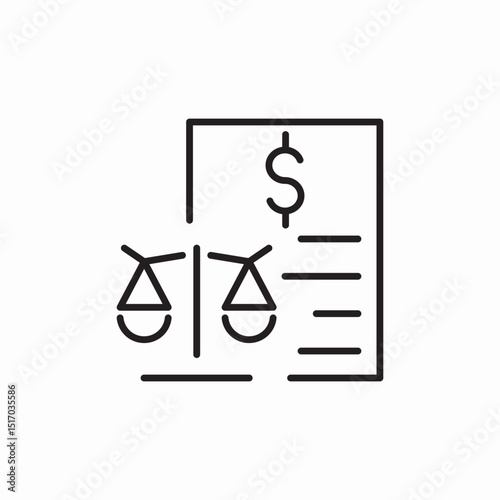 law finances icon sign vector