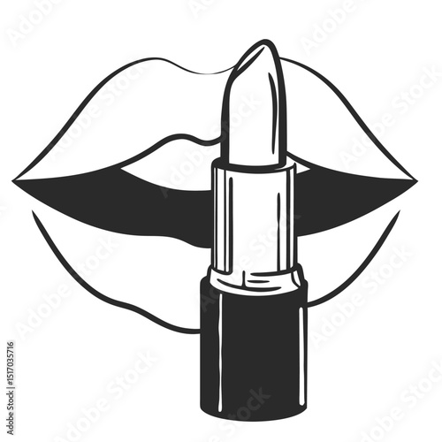 Lipstick Beauty Glyph Icon