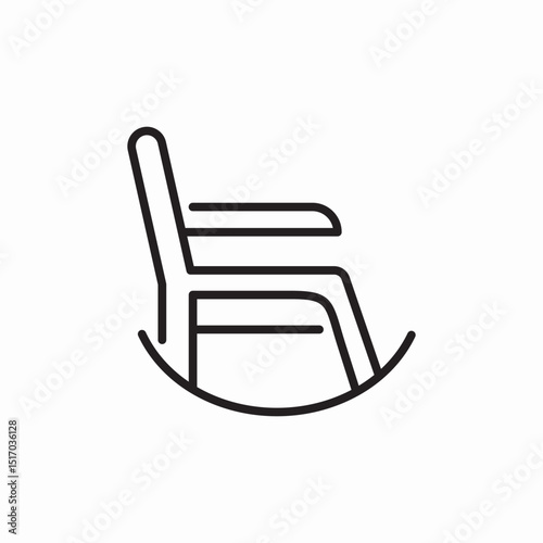 rocking chair icon sign vector