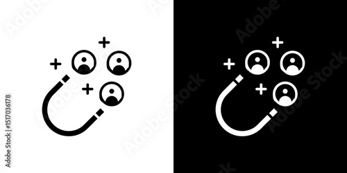 Magnet user icon symbols. Vector illustration.