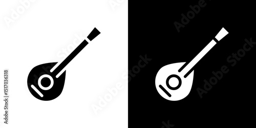 Mandolin icon symbols. Vector illustration.