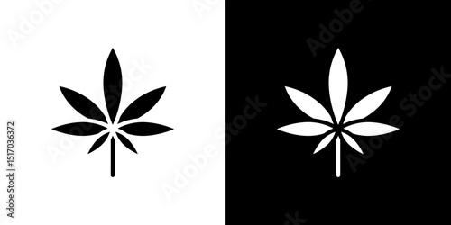 Marijuana icon symbols. Vector illustration.