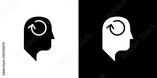 Memory recall icon symbols. Vector illustration.