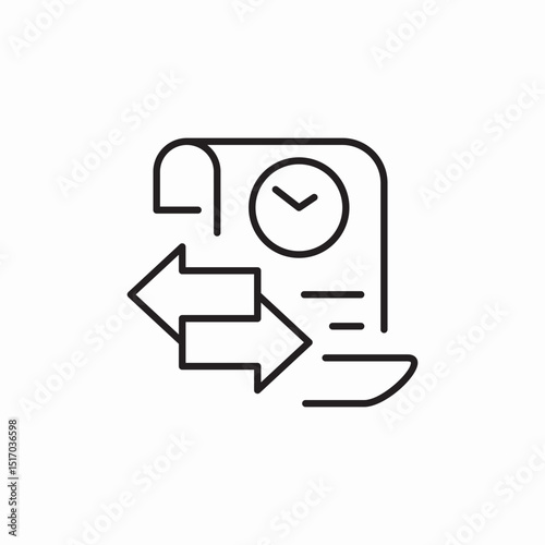 transaction statement icon sign vector