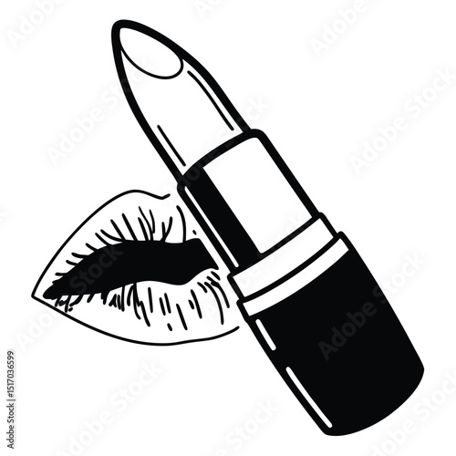Lipstick Beauty Glyph Icon