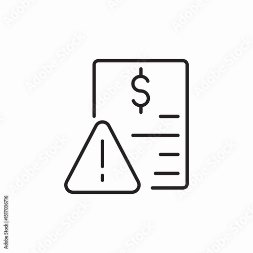 warning financial statement icon sign vector