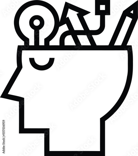 Business strategy  icons in line style