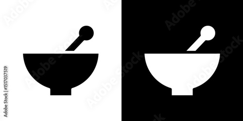 Mortar pestle icon symbols. Vector illustration.