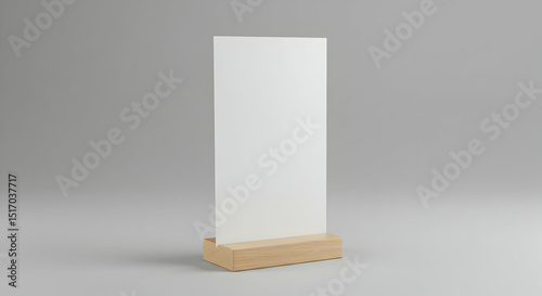 Blank Wooden Table Tent Mockup Design Template