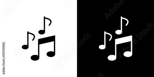 Music note icon symbols. Vector illustration.