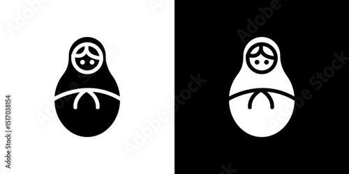 Nesting dolls icon symbols. Vector illustration.