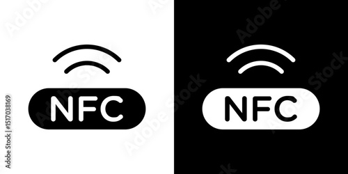 NFC icon symbols. Vector illustration.